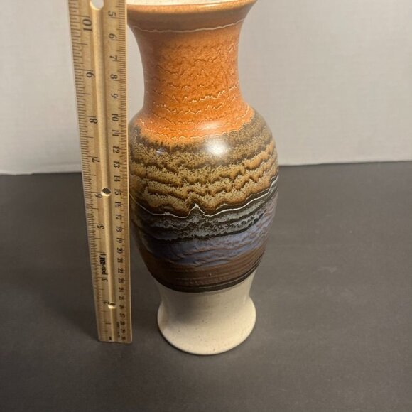 Vintage Royal Haeger Mid-Century Modern Earth Tones Lava Drip Glaze Vase USA - Picture 6 of 6